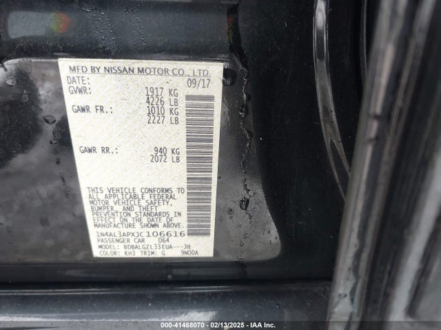 1N4AL3APXJC106616 Nissan Altima 2.5 S