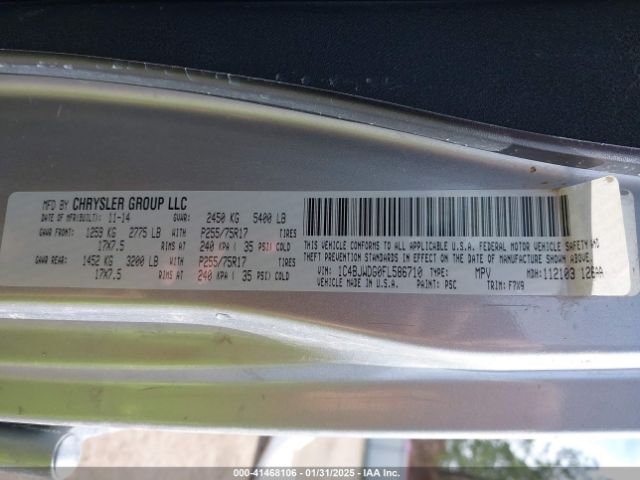 1C4BJWDG0FL586710 Jeep Wrangler Unlimited Freedom Edition