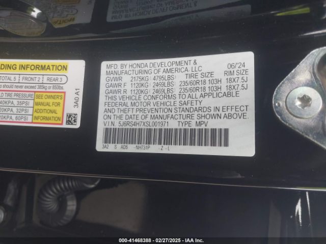 5J6RS4H7XSL001971 Honda Cr-v Ex-l Awd
