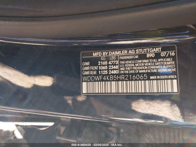 WDDWF4KB5HR216065 Mercedes-Benz C 300 4matic/luxury 4matic/sport 4matic