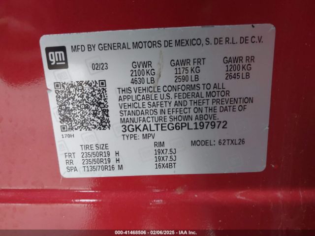 3GKALTEG6PL197972 GMC Terrain Awd Sle
