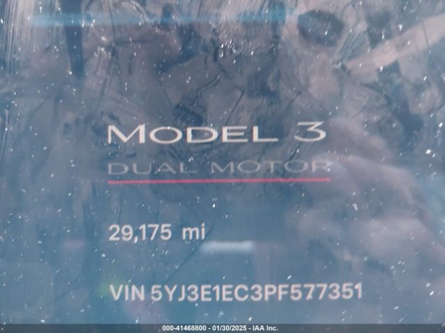 5YJ3E1EC3PF577351 Tesla Model 3 Performance Dual Motor All-wheel Drive