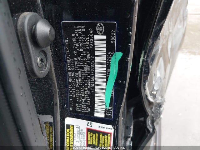 4T1G11AK8PU787912 Toyota CAMRY SE