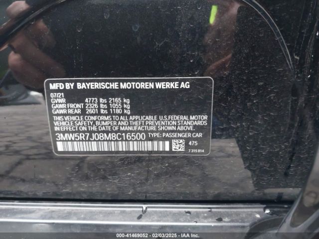 3MW5R7J08M8C16500 BMW 330i Xdrive