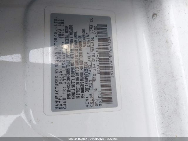 3N1AB7AP9FY267304 Nissan Sentra