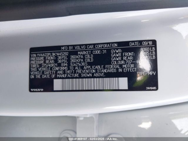 2019 VOLVO XC90 YV4A22PL9K1445292 Photo 8