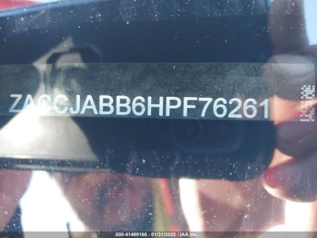 ZACCJABB6HPF76261 Jeep Renegade Altitude Fwd