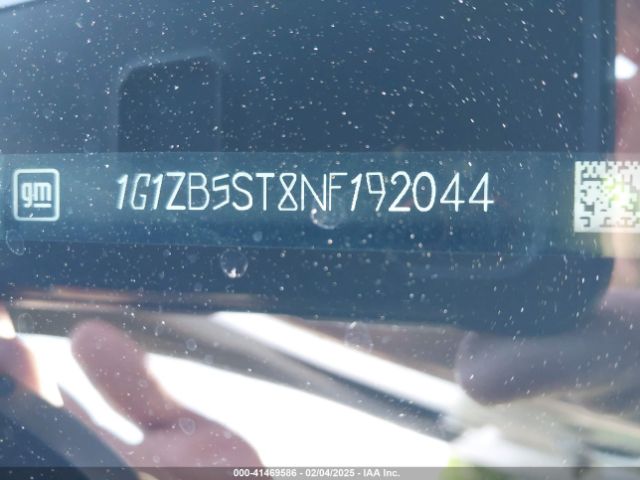 1G1ZB5ST8NF192044 Chevrolet Malibu Fwd Ls
