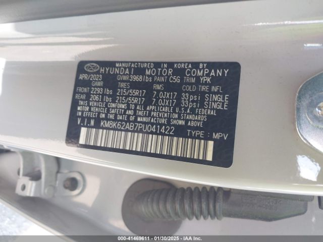 KM8K62AB7PU041422 Hyundai Kona Sel