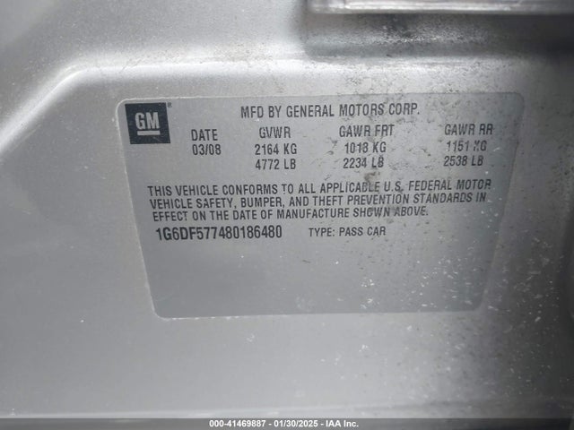 2008 CADILLAC CTS 1G6DF577480186480 Photo 8