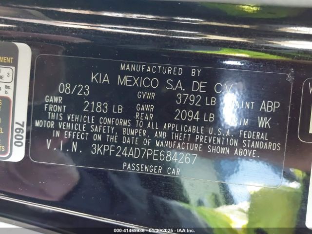 3KPF24AD7PE684267 KIA FORTE LX