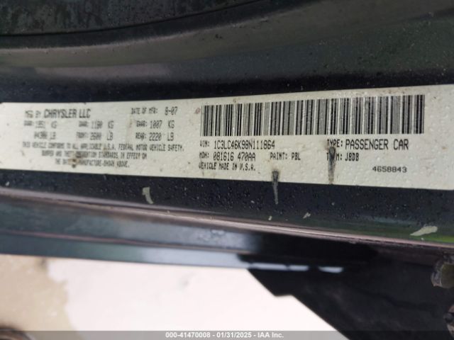 2008 CHRYSLER SEBRING 1C3LC46K98N111864 Photo 8