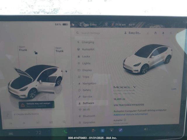 7SAYGDEE7PF825106 Tesla Model Y Awd/long Range Dual Motor All-wheel Drive