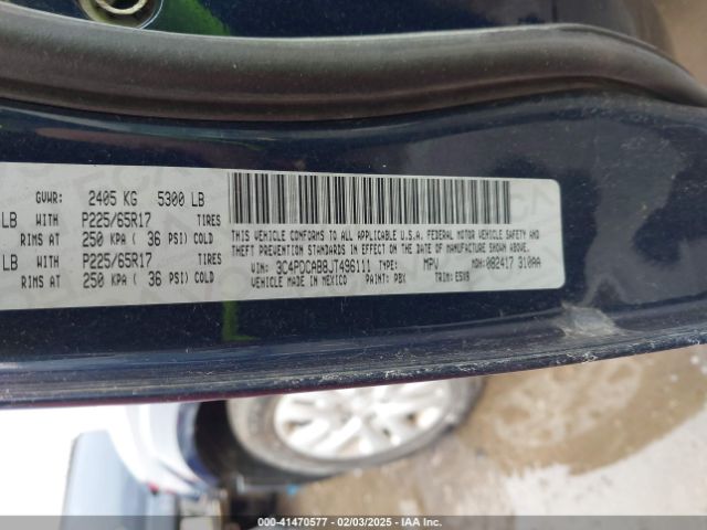 3C4PDCAB8JT496111 Dodge JOURNEY SE