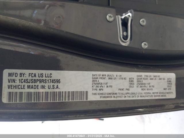 1C4SJSBP9RS174596 Jeep Wagoneer L Series Ii 4x4