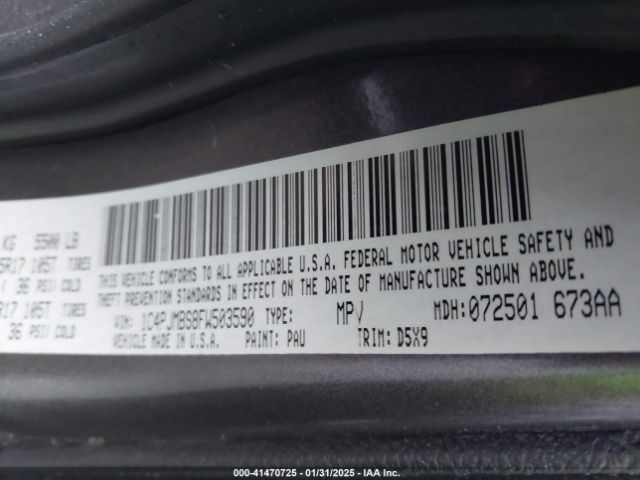 1C4PJMBS8FW503590 Jeep Cherokee Trailhawk