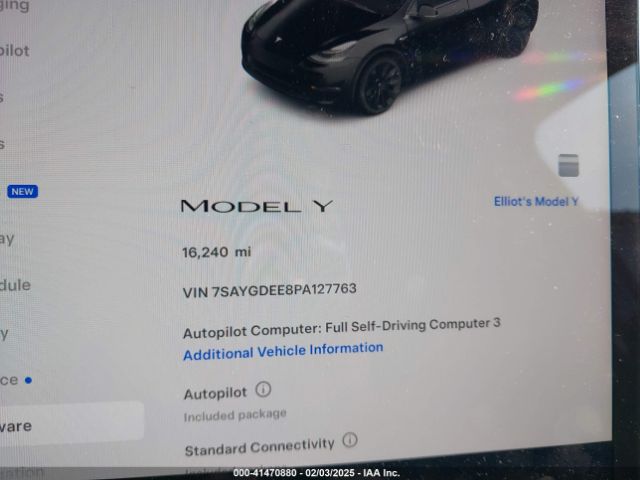 7SAYGDEE8PA127763 Tesla Model Y Awd/long Range Dual Motor All-wheel Drive