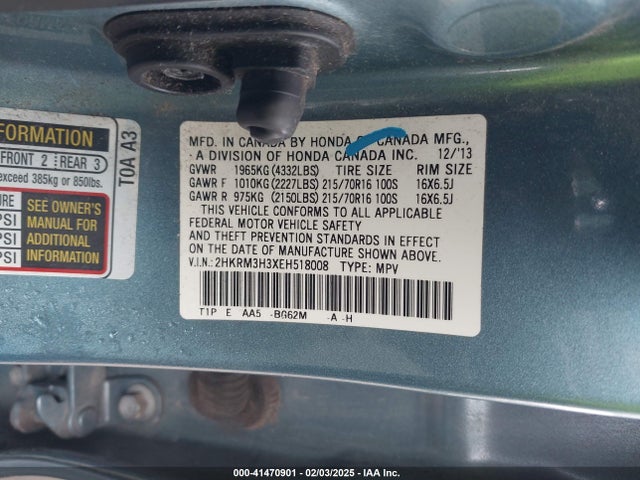2HKRM3H3XEH518008 Honda CR-V LX