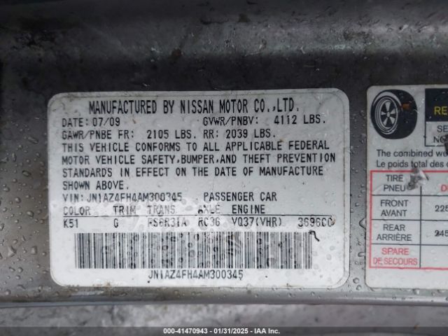 2010 NISSAN 370Z JN1AZ4FH4AM300345 Photo 8