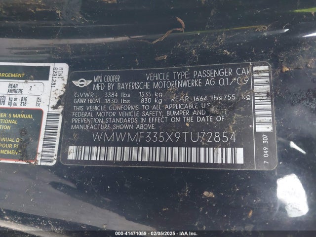2009 MINI COOPER WMWMF335X9TU72854 Photo 8