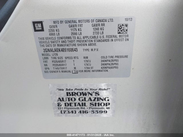 Chevrolet EQUINOX LS 2014 2GNALAEK4E6160643 Image 9