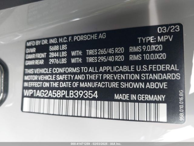 2023 PORSCHE MACAN WP1AG2A58PLB39354 Photo 8