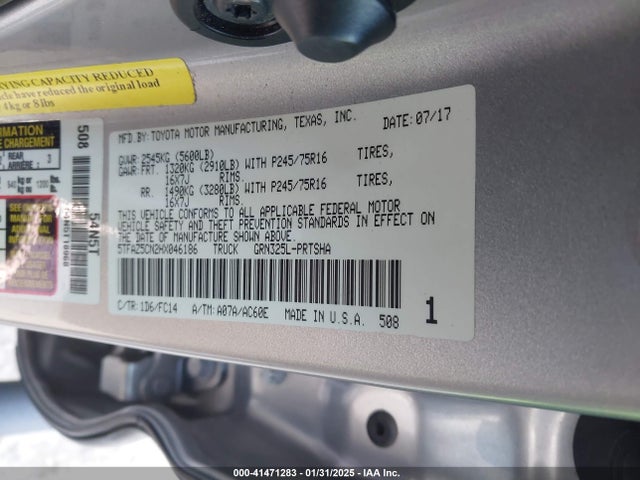 5TFAZ5CN2HX046186 Toyota Tacoma Sr5 V6