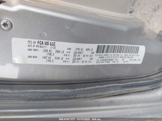 2C4RDGBG0FR688627 Dodge Grand Caravan