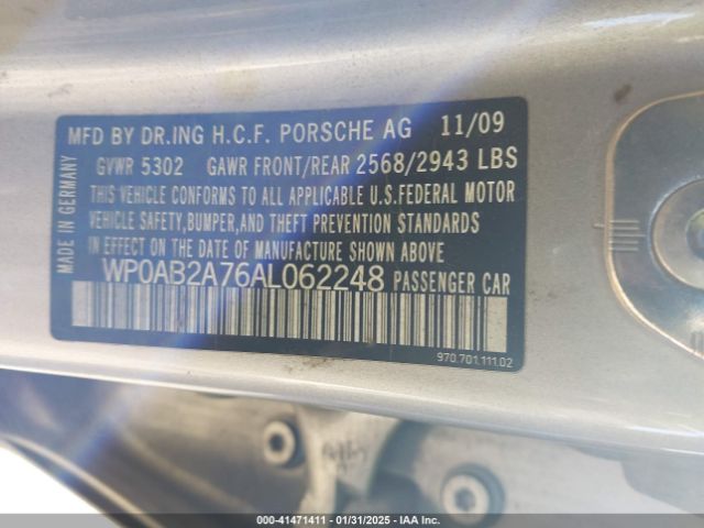 2010 PORSCHE PANAMERA WP0AB2A76AL062248 Photo 8