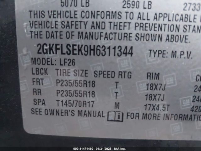 2GKFLSEK9H6311344 GMC Terrain Sle-1