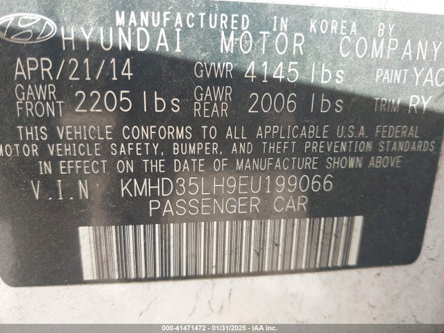 Hyundai ELANTRA GT 2014 KMHD35LH9EU199066 Image 9