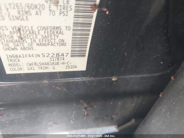 1N6BA1F44JN522847 Nissan Titan Xd Sv Diesel