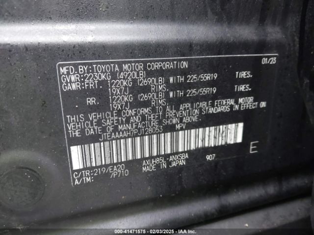 JTEAAAAH7PJ128053 Toyota Venza Limited