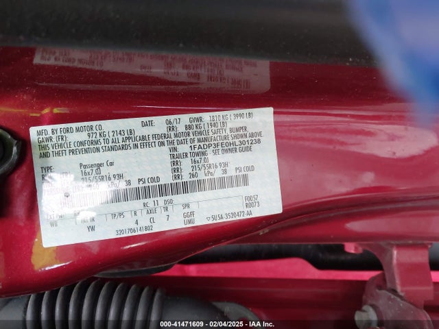 Ford FOCUS SE 2017 1FADP3FE0HL301238 Image 9