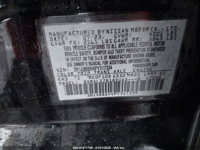 3N1AB8DV4PY317334 Nissan Sentra Sr Xtronic Cvt