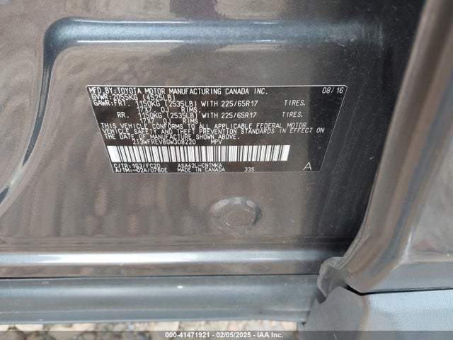 Toyota Rav4 Xle 2016 2T3WFREV8GW308220 Image 9