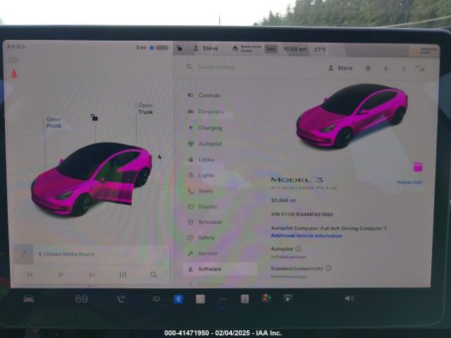 5YJ3E1EA4MF907895 Tesla Model 3 Standard Range Plus Rear-wheel Drive