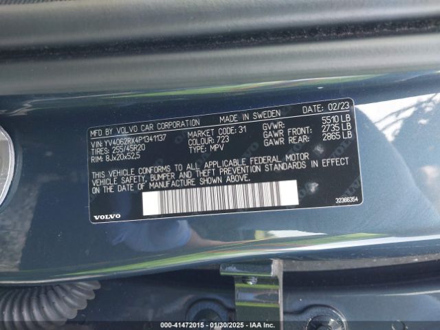 YV4062RX4P1341137 Volvo Xc60 B6 Ultimate Dark Theme