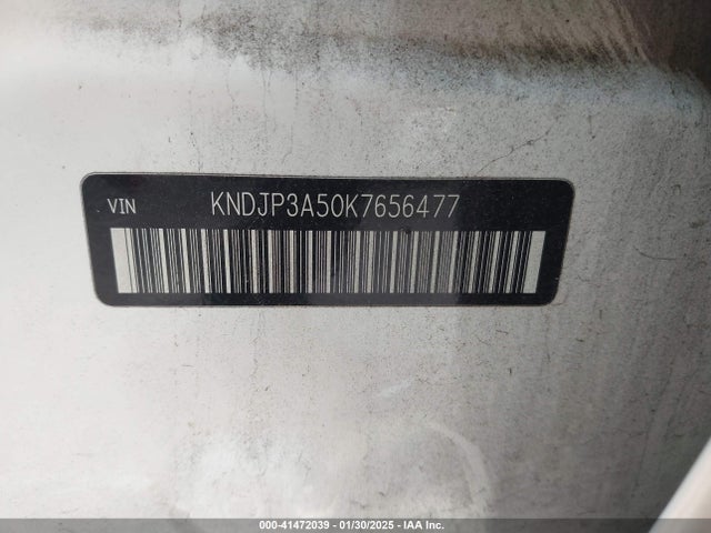 KIA SOUL + 2019 KNDJP3A50K7656477 Image 9