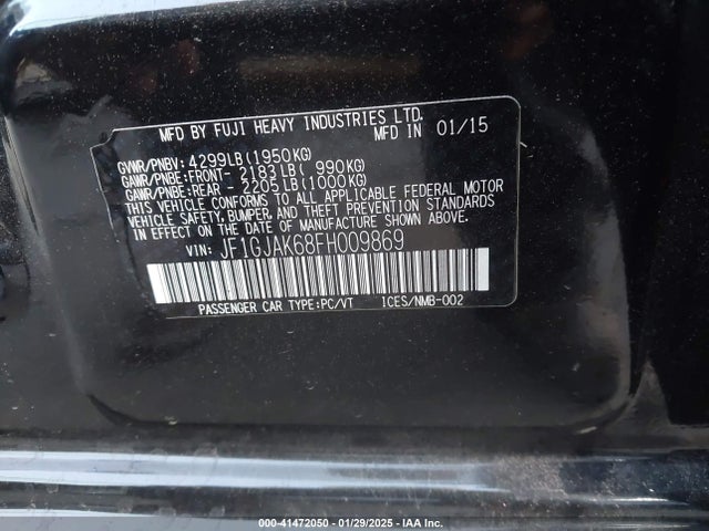 Subaru Impreza 2.0i Premium 2015 JF1GJAK68FH009869 Image 9