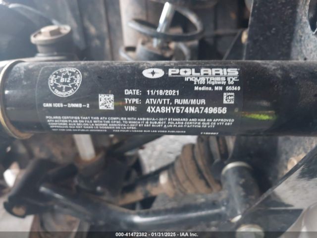 2022 POLARIS SPORTSMAN 4XASHY574NA749656 Photo 9