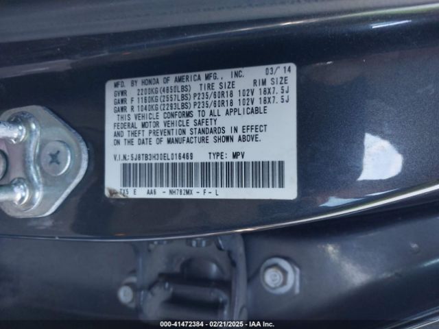5J8TB3H30EL016469 Acura RDX