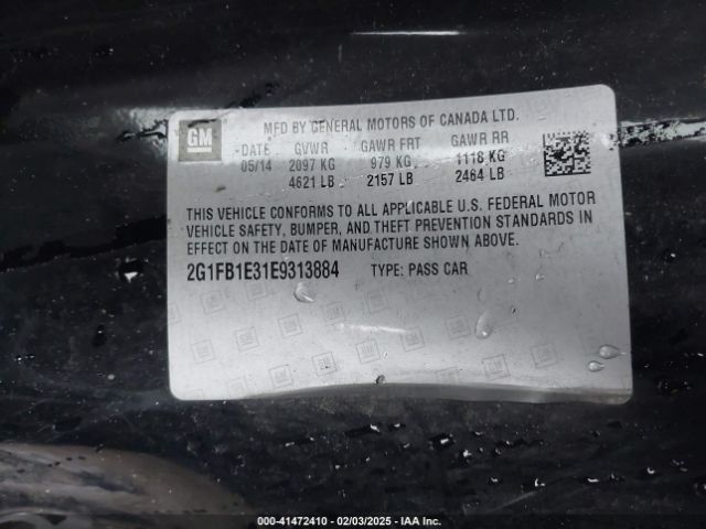 2G1FB1E31E9313884 Chevrolet Camaro 1lt