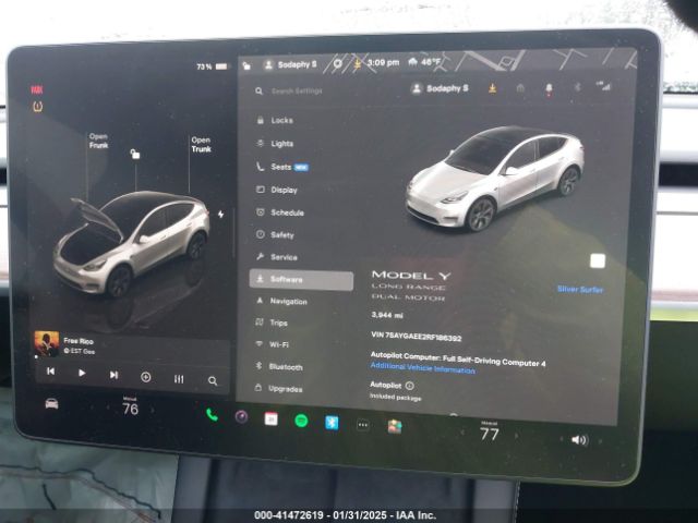 7SAYGAEE2RF186392 Tesla Model Y Long Range Dual Motor All-wheel Drive