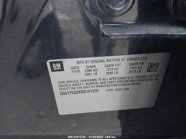 2013 CADILLAC XTS 2G61T5S3XD9161275 Photo 8