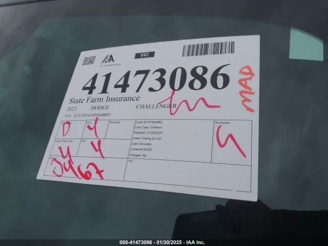 2C3CDZJGXPH648893 Dodge Challenger Gt