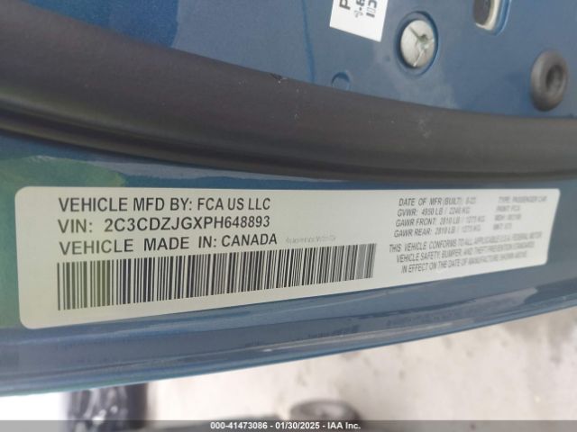 2C3CDZJGXPH648893 Dodge Challenger Gt