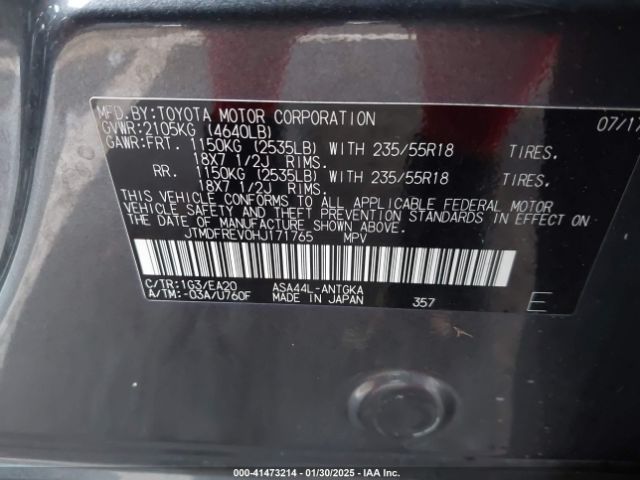 JTMDFREV0HJ171765 Toyota Rav4 Limited/se/platinum