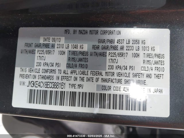 Mazda Cx-5 Touring 2014 JM3KE4CY8E0388161 Image 9