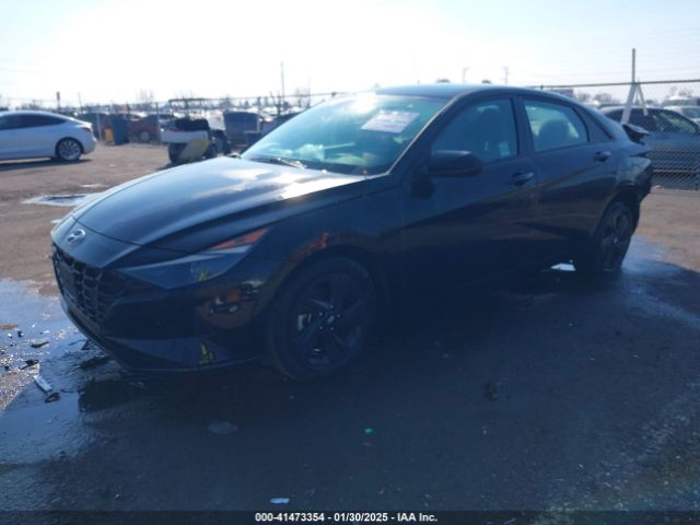 KMHLM4AJ7PU044835 Hyundai Elantra Hybrid Blue